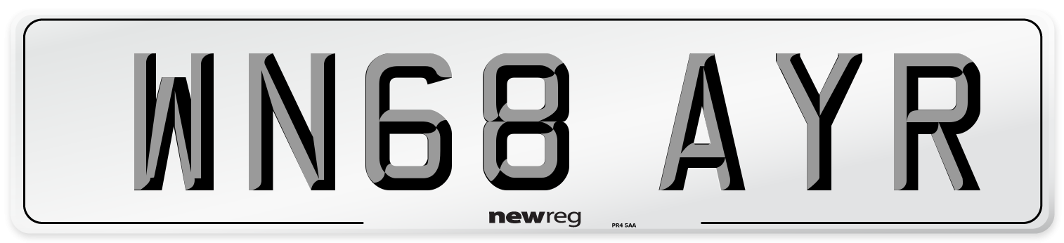 WN68 AYR Number Plate from New Reg